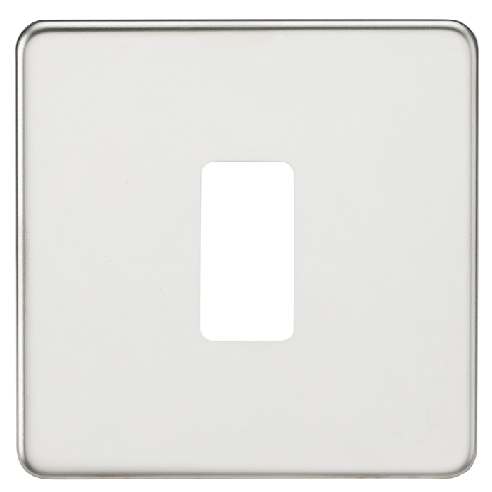 Knightsbridge GDSF001PC Screwless 1G Grid Faceplate - Polished Chrome - westbasedirect.com