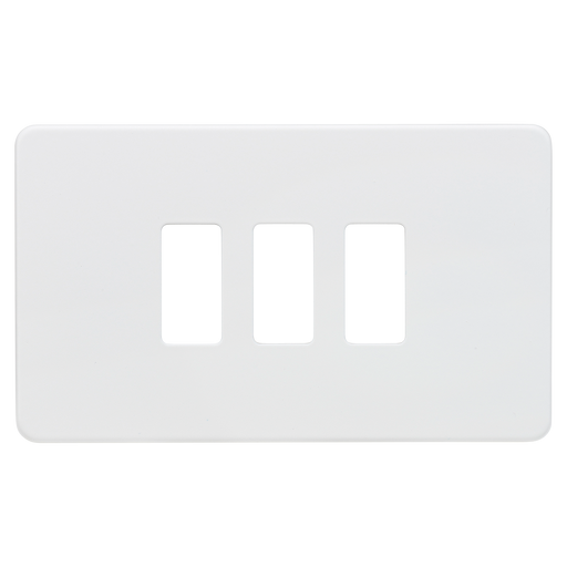Knightsbridge GDSF003MW Screwless 3G Grid Faceplate - Matt White - westbasedirect.com