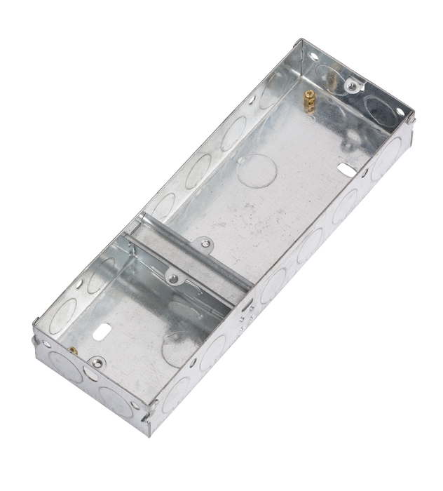 Knightsbridge GSK335D 3G 35mm Single Plus Double Galvanised Steel Box - westbasedirect.com