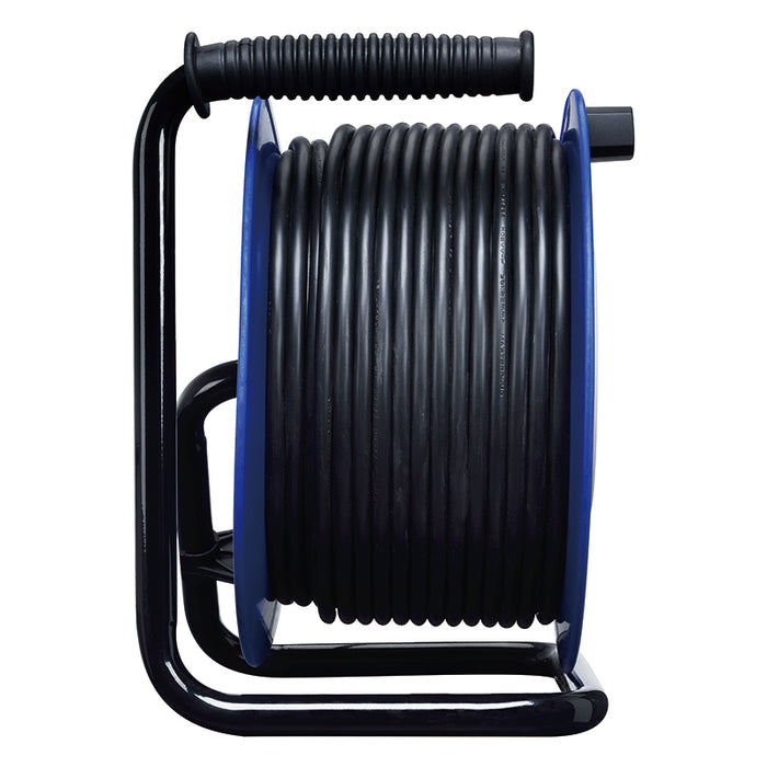 Masterplug 4 Socket 50m 13A Large Open Reel - Blue - westbasedirect.com