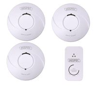 HiSPEC BATTERY Power Radio Frequency 2x Smoke, 1x Heat & 1x CO Detector RF10-PRO with 10Yr Sealed Lithium Battery