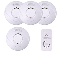 HiSPEC BATTERY Power Radio Frequency 3x Smoke, 1x Heat & 1x CO Detector RF10-PRO with 10Yr Sealed Lithium Battery