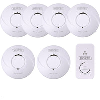 HiSPEC BATTERY Power Radio Frequency 5x Smoke, 1x Heat & 1x CO Detector RF10-PRO with 10Yr Sealed Lithium Battery