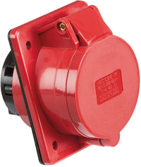 Knightsbridge IN0018 415V IP44 32A Angled Panel Mount Socket 3P+N+E