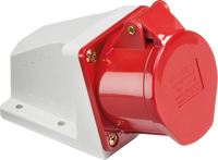 Knightsbridge IN0019 415V IP44 16A Angled Surface Mount Socket 3P+N+E