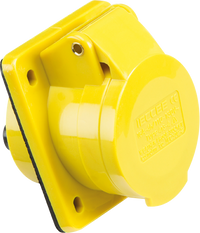 Knightsbridge IN004 110V IP44 16A Angled Panel Mount 2P+E