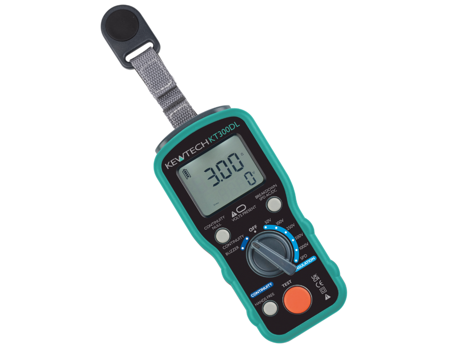Kewtech KT300DL Ins. Con. SPD 50V-1000V+AC/DC volts - westbasedirect.com