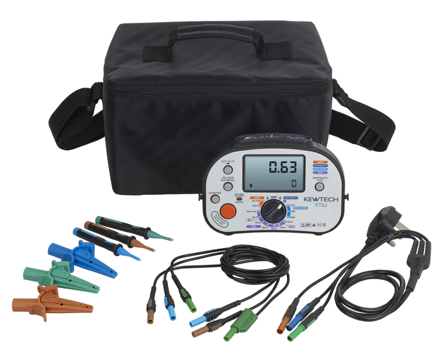 Kewtech KT63DL Digital MFT 5-in-1 ATT with Mains Polarity Check - westbasedirect.com