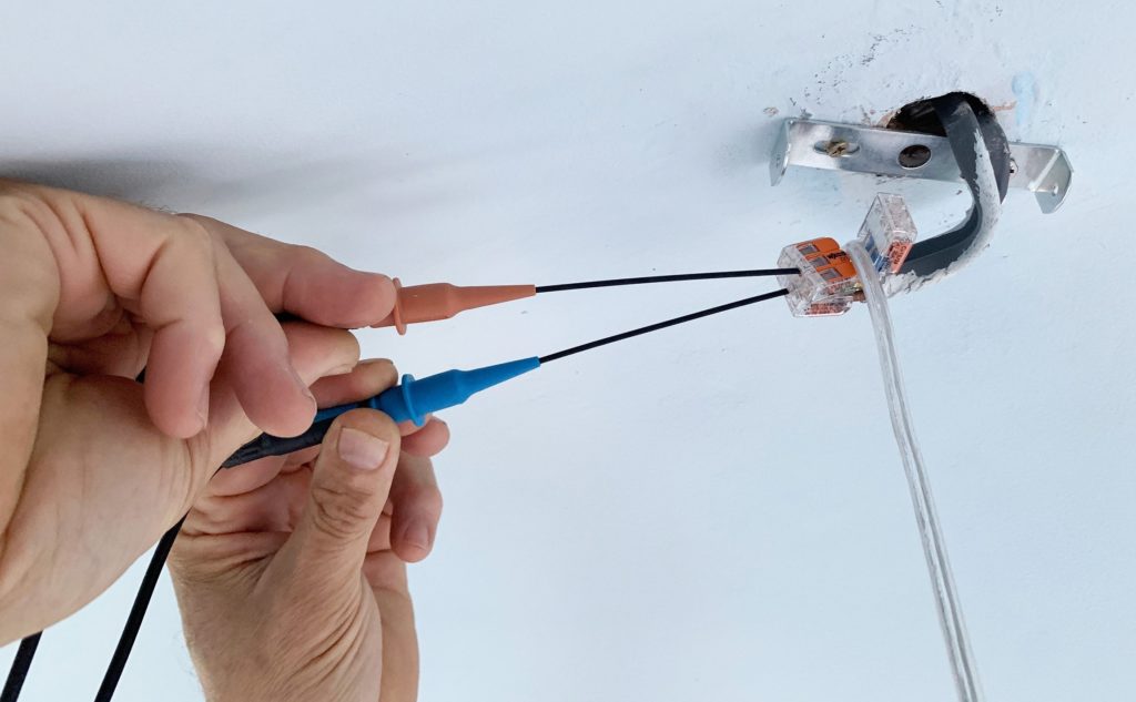 Kewtech KTLP10 Blue & Brown Long Reach Probes for Screwless Terminals, 4mm Connectors - westbasedirect.com
