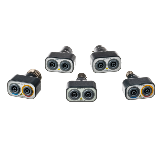 Kewtech LIGHTMATE KIT Lighting Circuit Adaptor Set (Set of all BC/ES/GU10/SES/SBC) - westbasedirect.com