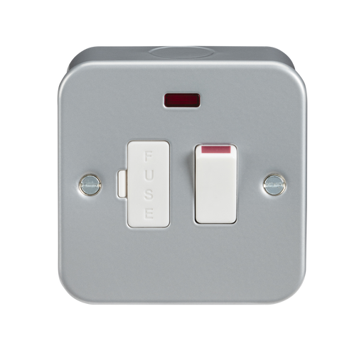 Knightsbridge M6300N Metal Clad 13A Switched Fused Spur Unit + Neon - westbasedirect.com