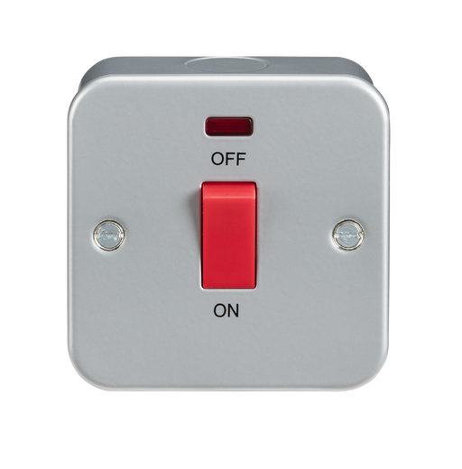 Knightsbridge M8331N Metal Clad 45A DP Switch + Neon - Single Size - westbasedirect.com