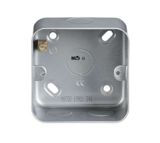 Knightsbridge M8700 Metal Clad 1G Back Box - westbasedirect.com