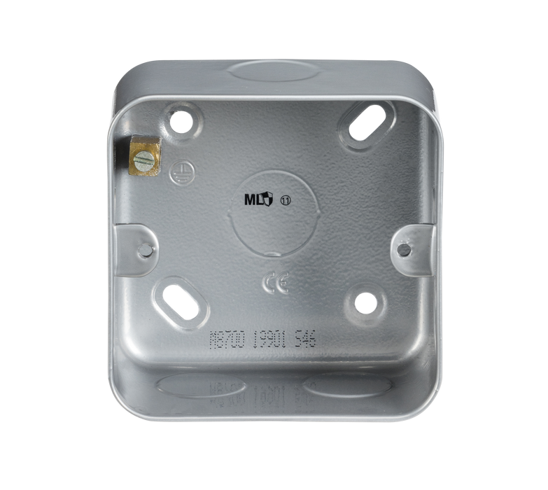 Knightsbridge M8700 Metal Clad 1G Back Box - westbasedirect.com