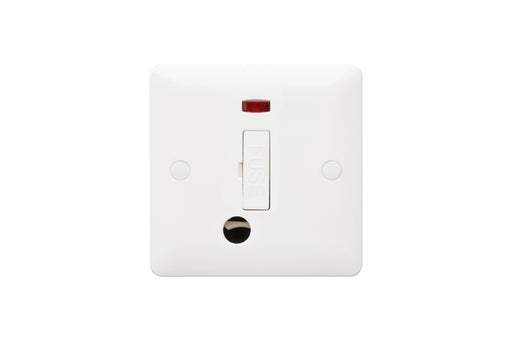 MK Base MB1030WHI White Moulded 1G 13A Unswitched Fused Spur Unit + Neon + Flex - westbasedirect.com