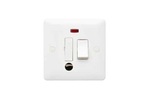 MK Base MB1070WHI White Moulded 1G 13A Switched Fused Spur Unit + Neon + Flex - westbasedirect.com
