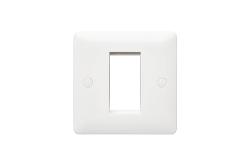 MK Base MB181WHI White Moulded 1G Euro Modular Front Plate - westbasedirect.com