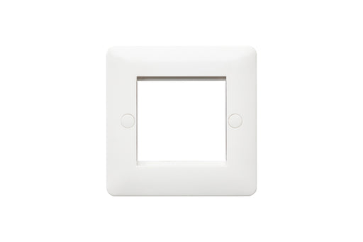MK Base MB182WHI White Moulded 2G Euro Modular Front Plate - westbasedirect.com