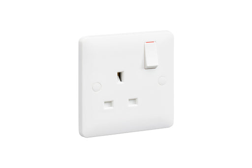 MK Base MB2757WHI White Moulded 13A 1G SP Switched Socket - westbasedirect.com