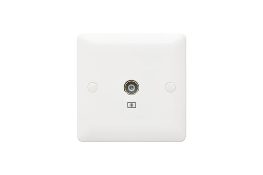 MK Base MB3522WHI White Moulded 1G Single TV Socket Outlet (Isolated) - westbasedirect.com