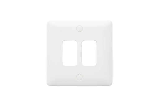 MK Base MB3632WHI White Moulded 2G Grid Front Plate - westbasedirect.com