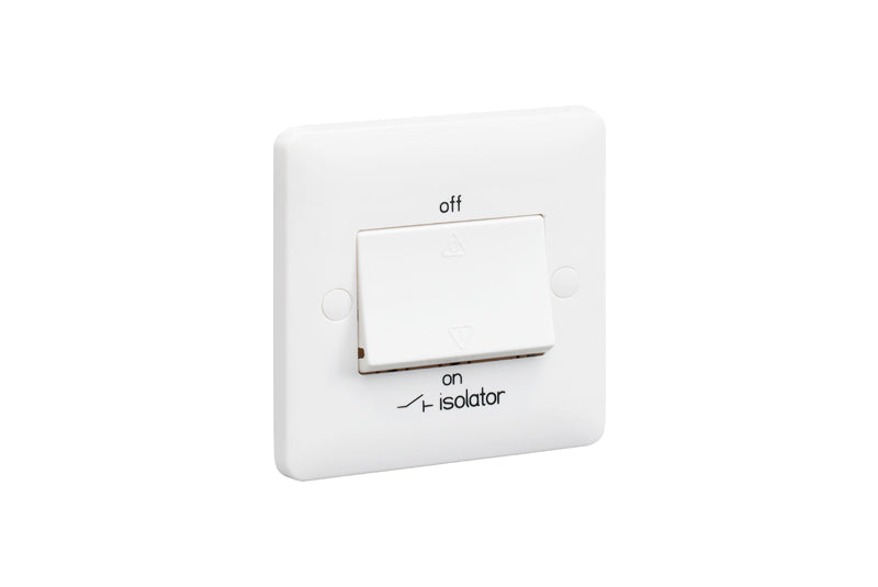 MK Base MB4859WHI White Moulded 10AX 3-Pole Fan Isolator Switch - westbasedirect.com