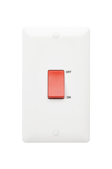 MK Base MB5215WHI White Moulded 45A 2G DP Switch (Large) - westbasedirect.com