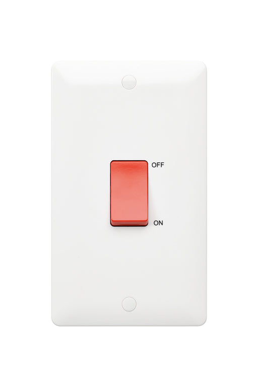 MK Base MB5215WHI White Moulded 45A 2G DP Switch (Large) - westbasedirect.com