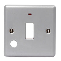 BG MC531 Metal Clad 20A 1G DP Switch +Neon+Flex Outlet
