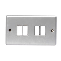 BG MC544 Metal Clad 20A 16AX 2 Way Quadruple Light Switch
