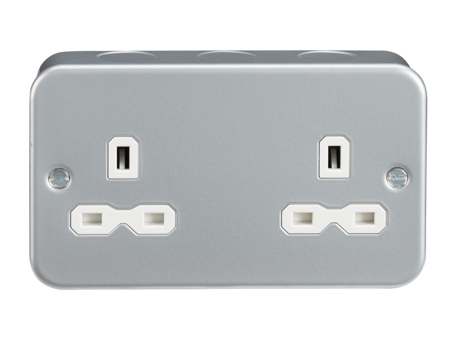 Knightsbridge MR9000U Metal Clad 13A 2G Unswitched Socket - westbasedirect.com