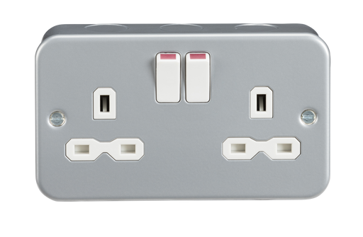Knightsbridge MR9000 Metal Clad 13A 2G DP Switched Socket - westbasedirect.com