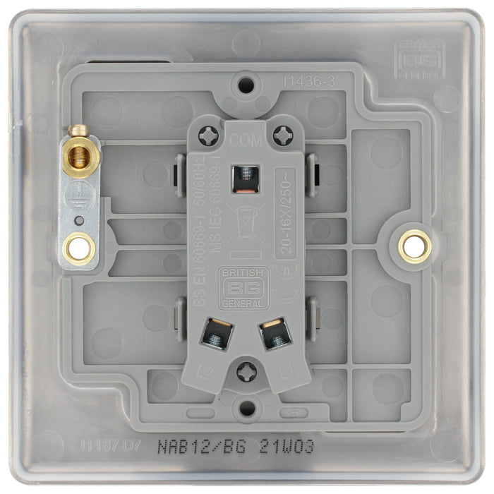 BG NAB12 Nexus Metal Single Light Switch 10A - Antique Brass - westbasedirect.com