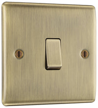 BG NAB13 Nexus Metal 20A 16AX Intermediate Light Switch - Antique Brass