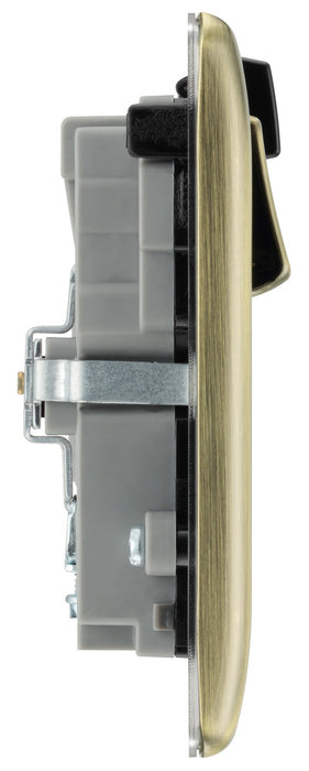 BG NAB22UWRB Nexus Metal Double Socket 13A + Wifi Extender +1x USB(2.1A) - Black Insert - Antique Brass - westbasedirect.com