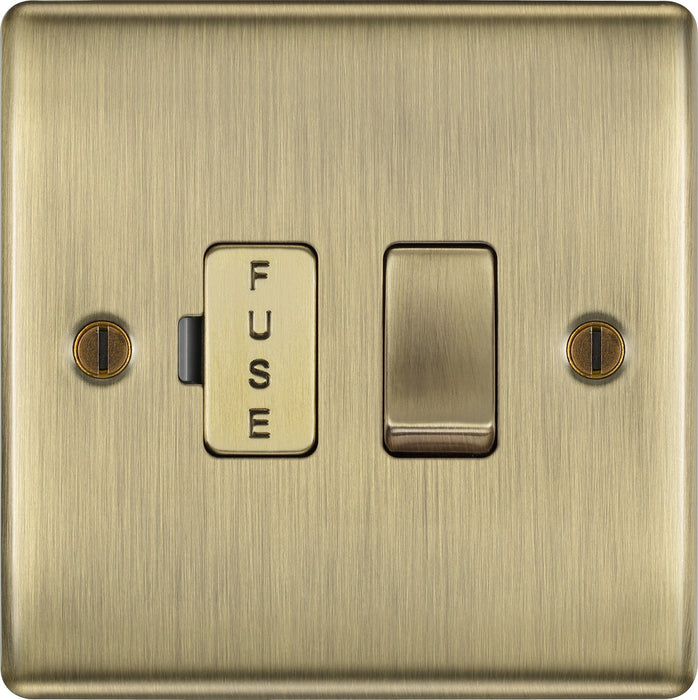 BG NAB50 Nexus Metal Switched Spur 13A - Antique Brass - westbasedirect.com