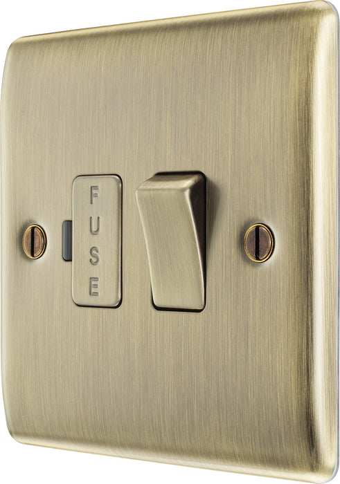 BG NAB50 Nexus Metal Switched Spur 13A - Antique Brass - westbasedirect.com