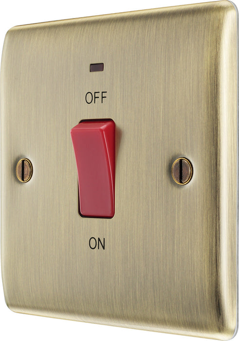 BG NAB74 Nexus Metal 45A DP Single Plate + Neon - Antique Brass - westbasedirect.com