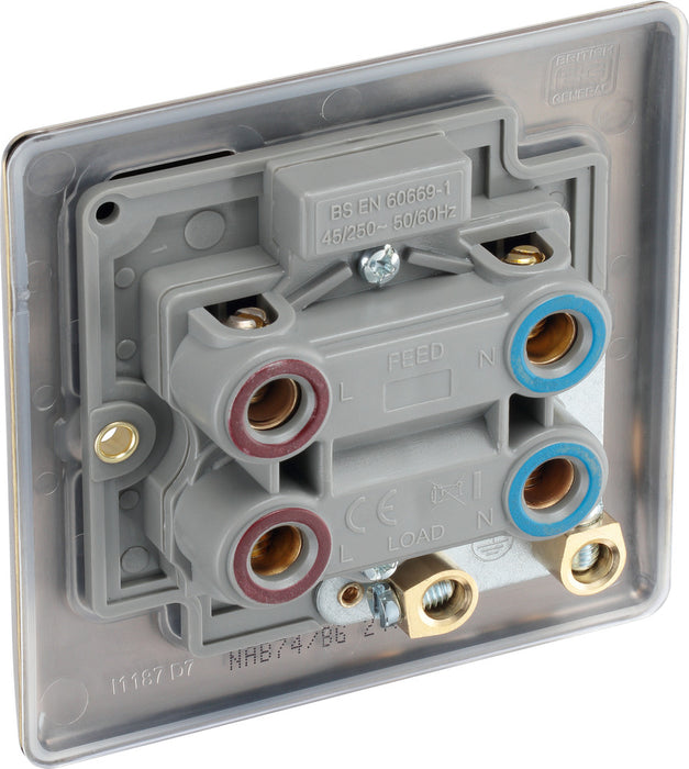 BG NAB74 Nexus Metal 45A DP Single Plate + Neon - Antique Brass - westbasedirect.com