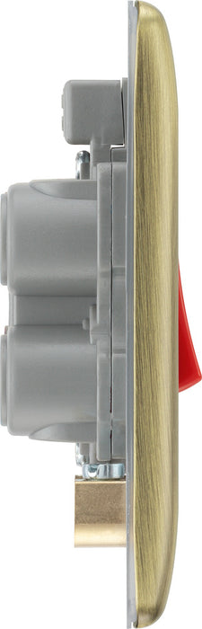 BG NAB74 Nexus Metal 45A DP Single Plate + Neon - Antique Brass - westbasedirect.com