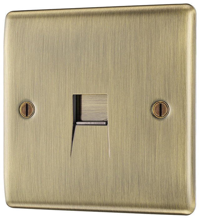 BG NABBTM1 Nexus Metal Master Telephone Socket - Antique Brass - westbasedirect.com