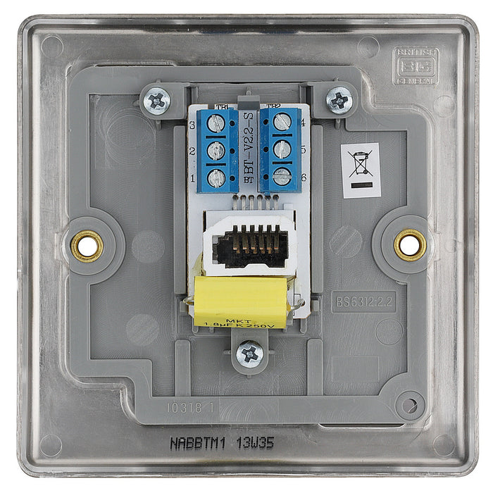 BG NABBTM1 Nexus Metal Master Telephone Socket - Antique Brass - westbasedirect.com