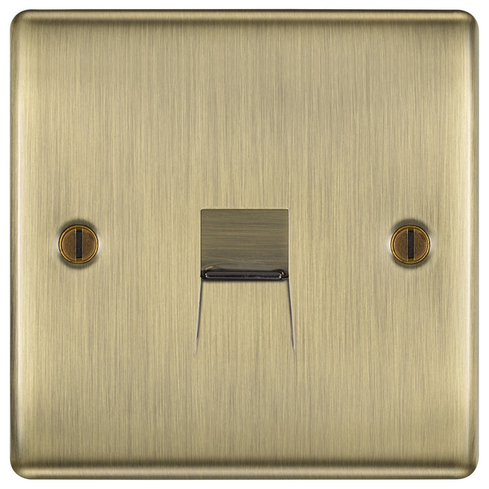 BG NABBTS1 Nexus Metal Slave Telephone Socket - Antique Brass - westbasedirect.com