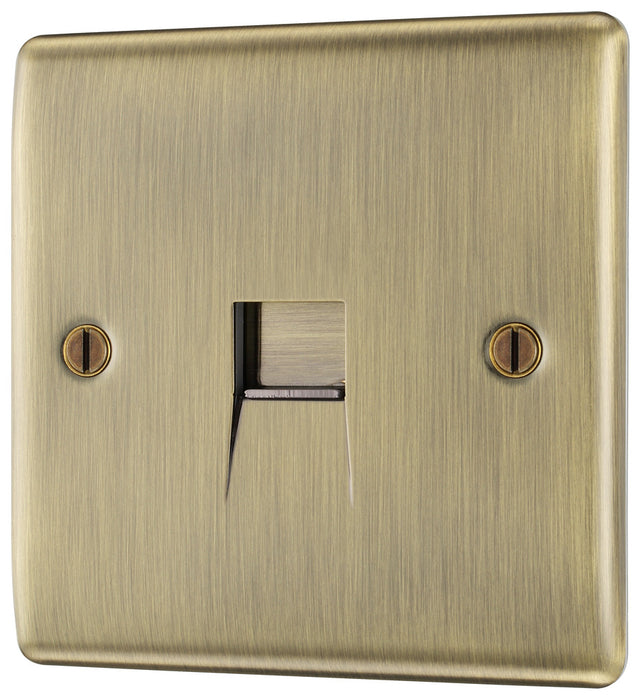 BG NABBTS1 Nexus Metal Slave Telephone Socket - Antique Brass - westbasedirect.com