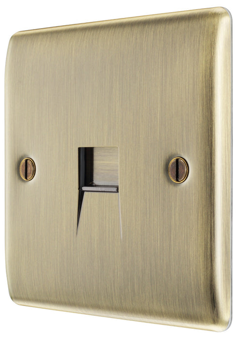 BG NABBTS1 Nexus Metal Slave Telephone Socket - Antique Brass - westbasedirect.com