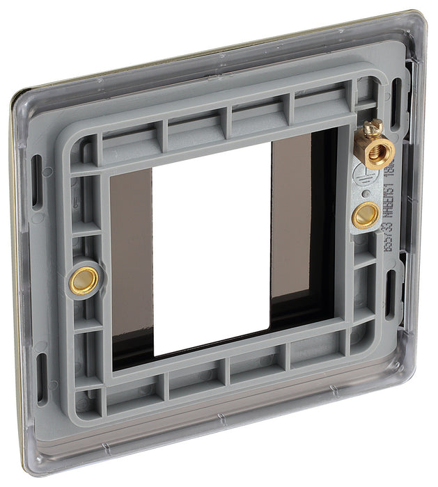 BG NABEMS1 Nexus Metal Single Euro Module Faceplate - Antique Brass - westbasedirect.com