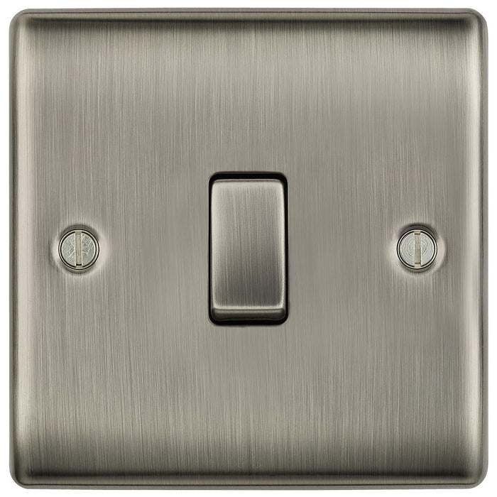 BG NBI13 Nexus Metal Intermediate Light Switch 10A - Brushed Iridium - westbasedirect.com