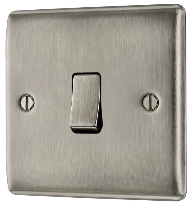 BG NBI13 Nexus Metal Intermediate Light Switch 10A - Brushed Iridium - westbasedirect.com