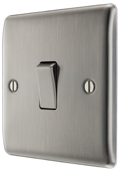 BG NBI13 Nexus Metal Intermediate Light Switch 10A - Brushed Iridium - westbasedirect.com