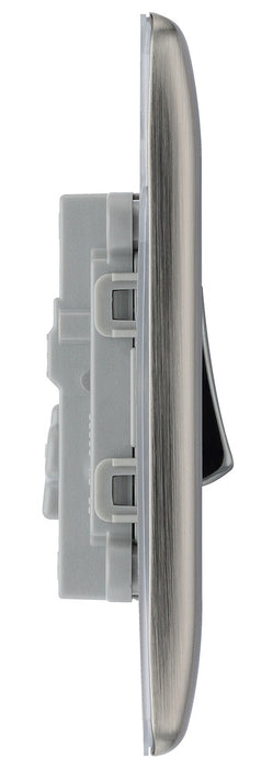 BG NBI13 Nexus Metal Intermediate Light Switch 10A - Brushed Iridium - westbasedirect.com